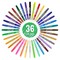 Jumbo Twistable Crayons Set of 36 Colors - Silky Gel Twistable Washable Crayons for Coloring Books, Arts & Crafts, Non Toxic Twist Up Easy Glide - Bright, Bendable, Blendable
